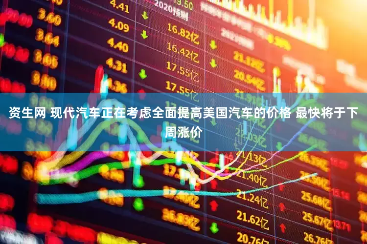 资生网 现代汽车正在考虑全面提高美国汽车的价格 最快将于下周涨价