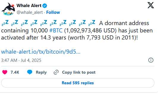 盛宝优配 近7800美元变成11亿！比特币社区沸腾：沉寂14年的钱包苏醒了……